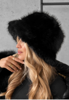 Čepice bucket hat z futerkiem When Snow Fallls černá