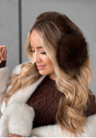 Chrániče uší s kožíškem Warm Memories čokoládové