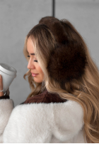 Chrániče uší s kožíškem Warm Memories čokoládové