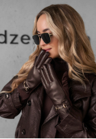 Skórzane Rukavice Festive Memories bordové