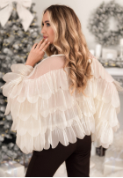 Wiskozowa Halenka z falbankami Dating You ecru