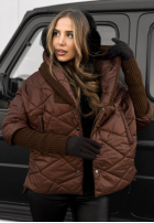 Bunda oversize s kapucí Sancha čokoládová