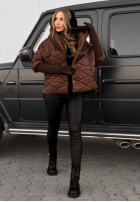 Bunda oversize s kapucí Sancha čokoládová