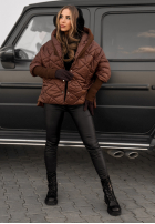 Bunda oversize s kapucí Sancha čokoládová