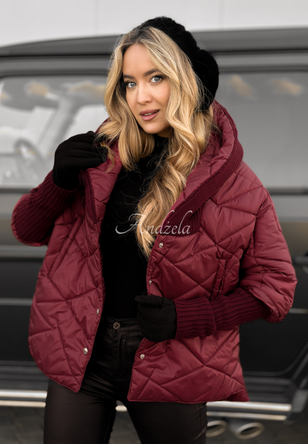 Bunda oversize s kapuc&iacute; Sancha v&iacute;nov&aacute;