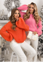 Svetr z szerokimi rękawami Better Than That oranžový