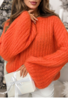 Svetr z szerokimi rękawami Better Than That oranžový