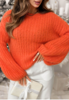 Svetr z szerokimi rękawami Better Than That oranžový