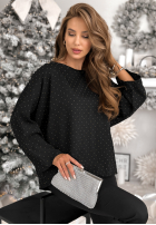 Halenka z kokardą i kryształkami The Stars Twinkle černá