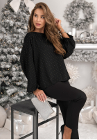 Halenka z kokardą i kryształkami The Stars Twinkle černá