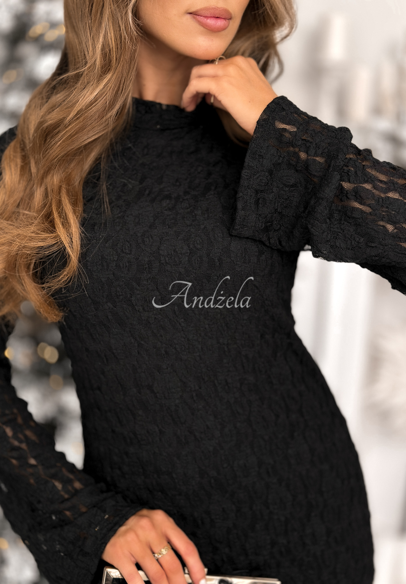 Krajková mini šaty Compliments For Me černá