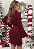 Sweterkowa Šaty Warm And Cozy vínová