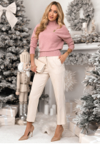 Krótki Svetr Single Snowflake růžový