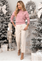 Krótki Svetr Single Snowflake růžový