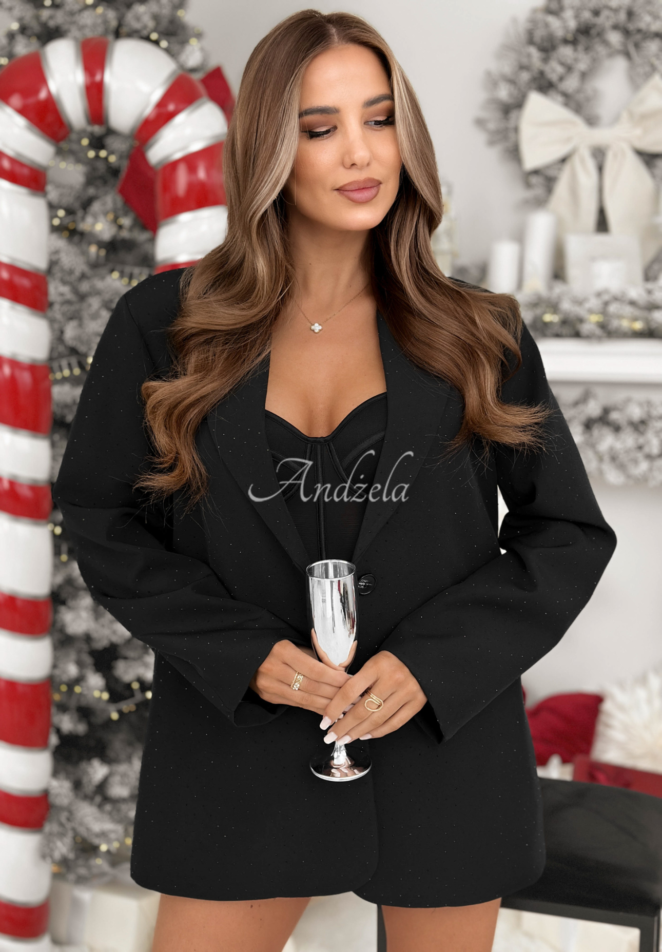 Sako s krystalky Message Sent černá