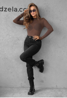 Lehký Svetr z golfem z kaszmirem Be The One čokoládový