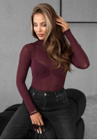 Lehký Svetr z golfem z kaszmirem Be The One vínový