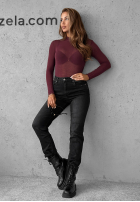 Lehký Svetr z golfem z kaszmirem Be The One vínový