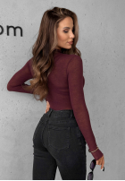 Lehký Svetr z golfem z kaszmirem Be The One vínový