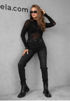 Lehký Svetr z golfem z kaszmirem Be The One Černé