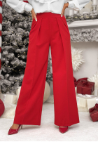 Kalhoty z przeszyciami After You Left červené