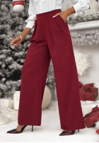 Kalhoty z przeszyciami After You Left bordové