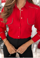 Košile z kieszeniami Advent Calendar červená