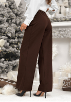 Kalhoty z przeszyciami After You Left čokoládové