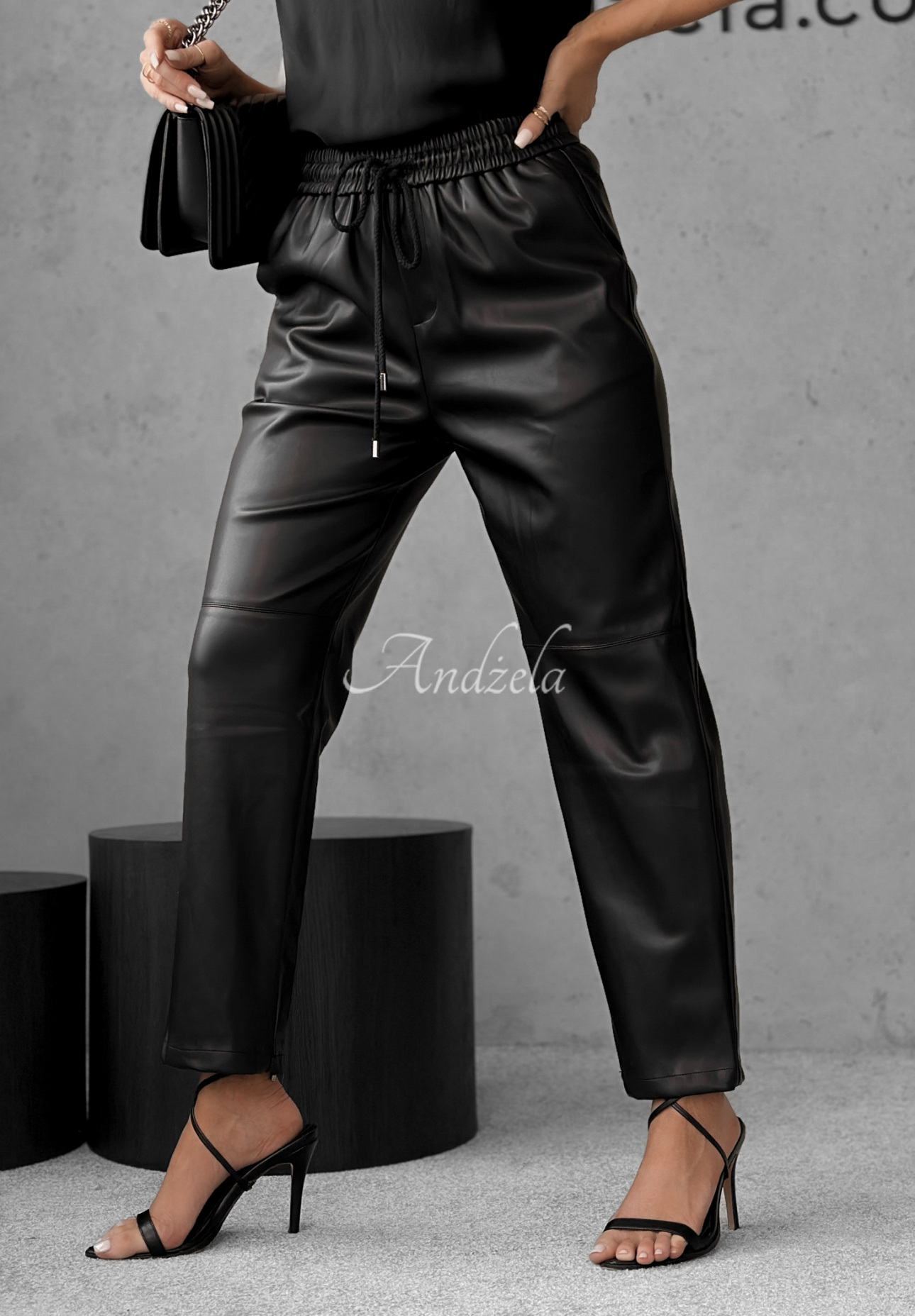 Kožené kalhoty Choosing Myself černé