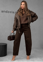 Kalhoty džínové  balloon Say Less čokoládové