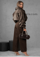 Kalhoty džínové  balloon Say Less čokoládové