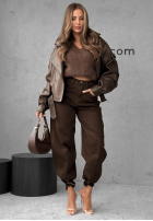 Kalhoty džínové  balloon Say Less čokoládové