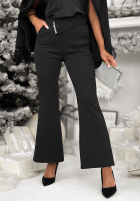 Kalhoty dzwony z koronką Lace Edition černé