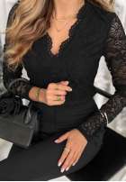 Koronkowa Halenka z dekoltem Your Dearest černá