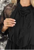 Šaty mini z koronką Never Limit černá