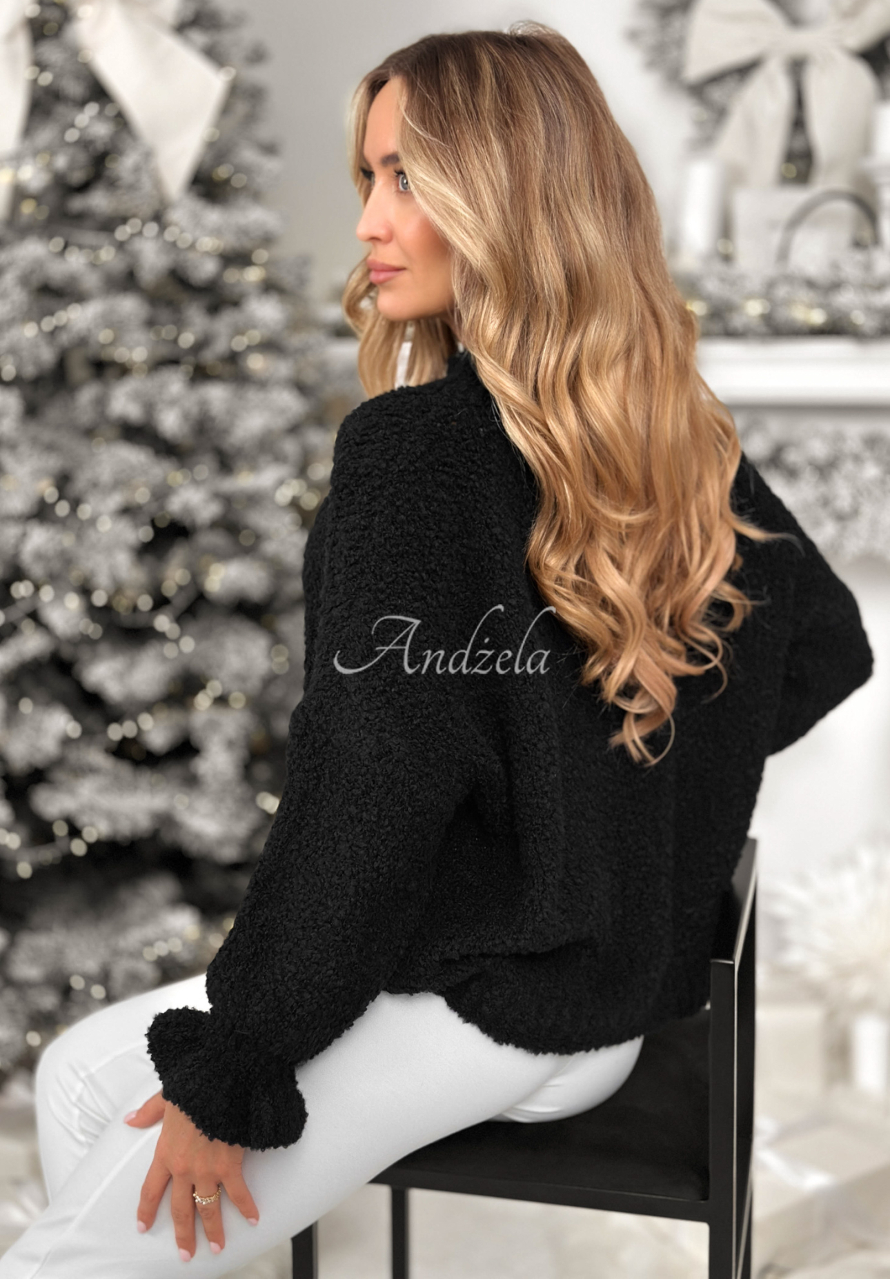 Svetr z vlny a alpaky Feels Like Heaven Černé