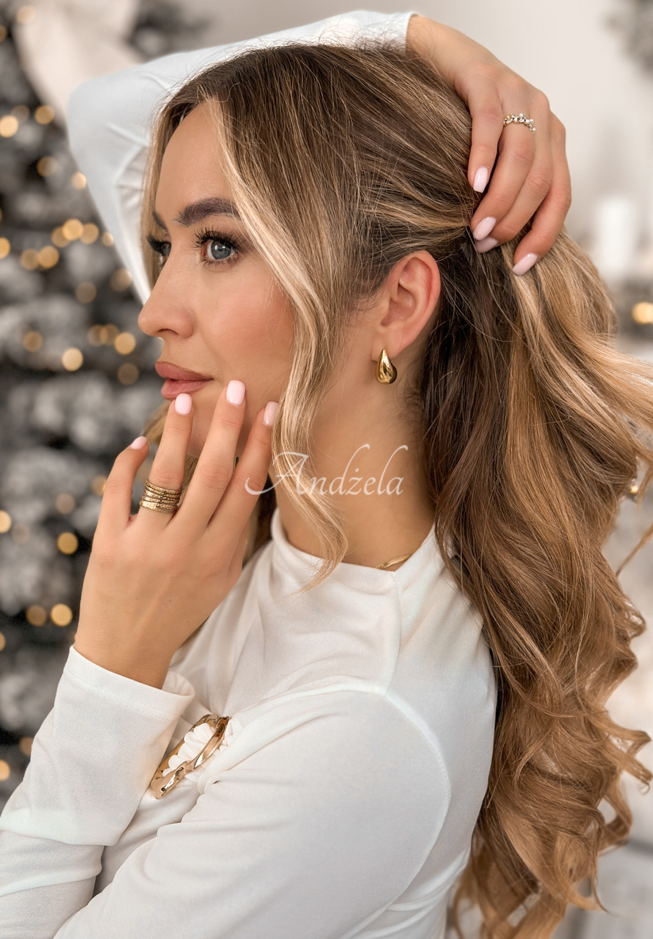 Náušnice kapka Charmly zlaté