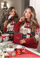 Vánoční Svetr Christmas With Teddy červený