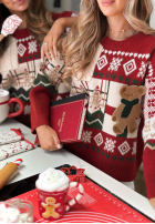 Vánoční Svetr Christmas With Teddy červený