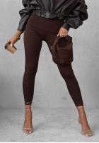 Legíny Push-Up Fit Females ciemnoczekoladowe