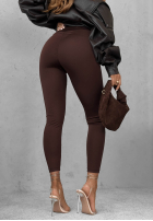 Legíny Push-Up Fit Females ciemnoczekoladowe