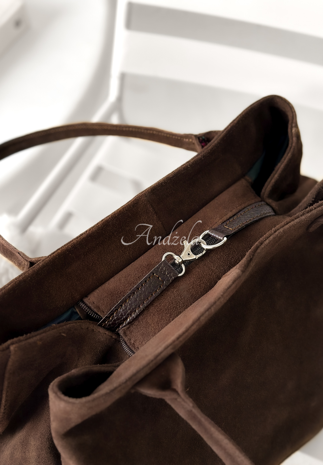 Semišová kabelka Fully Me čokoládová