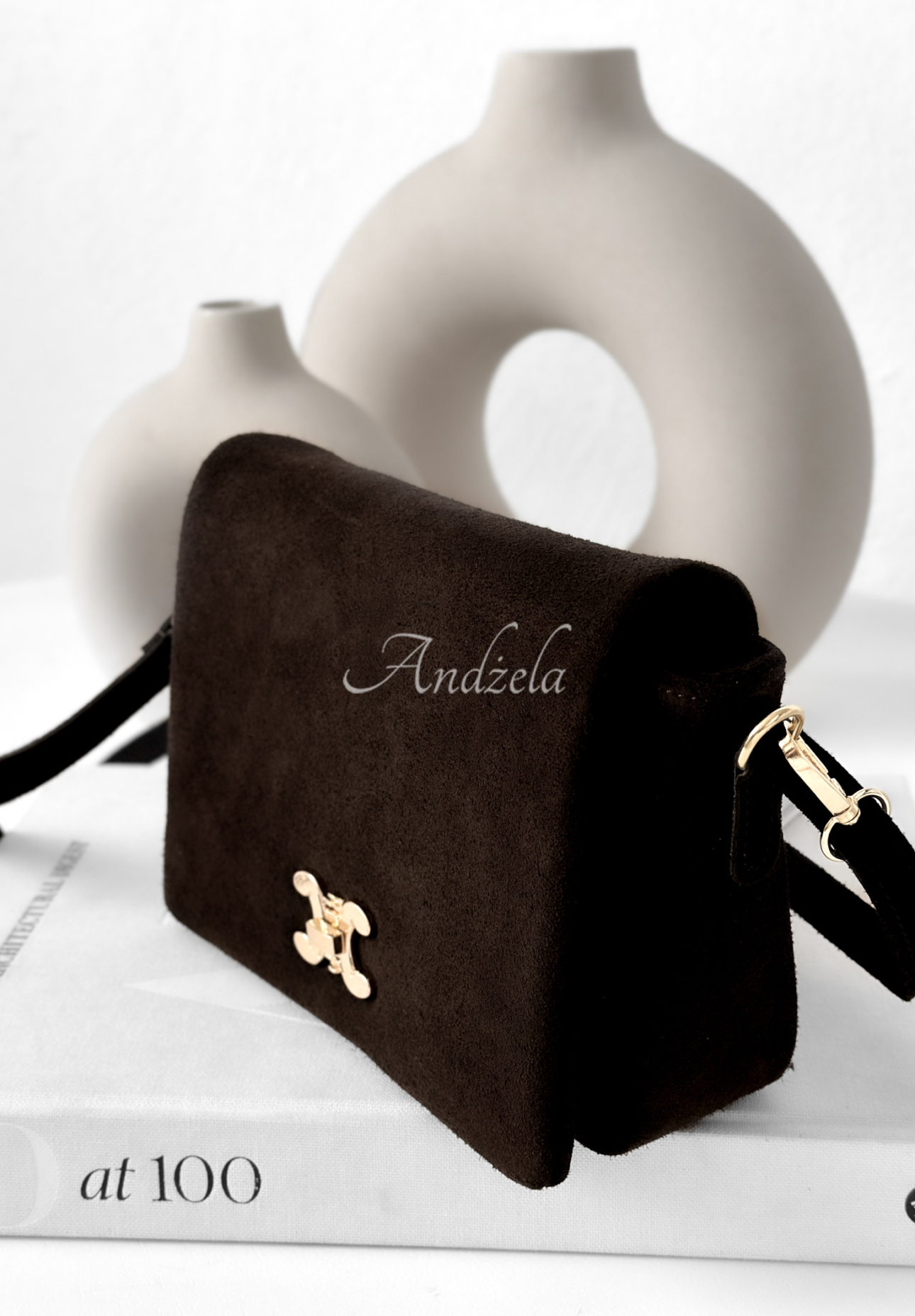 Semišová kabelka In My Closet čokoládová