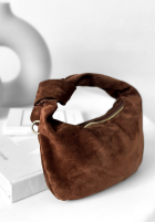 Zamszowa Kabelka Just Lipstick čokoládová