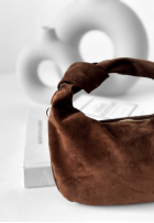 Zamszowa Kabelka Just Lipstick čokoládová