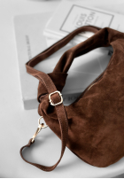 Zamszowa Kabelka Just Lipstick čokoládová