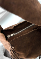 Zamszowa Kabelka z frędzlami Maybe Next Time čokoládová