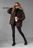 Długa Prošívaná Bunda s kapucí The Best Way čokoládová