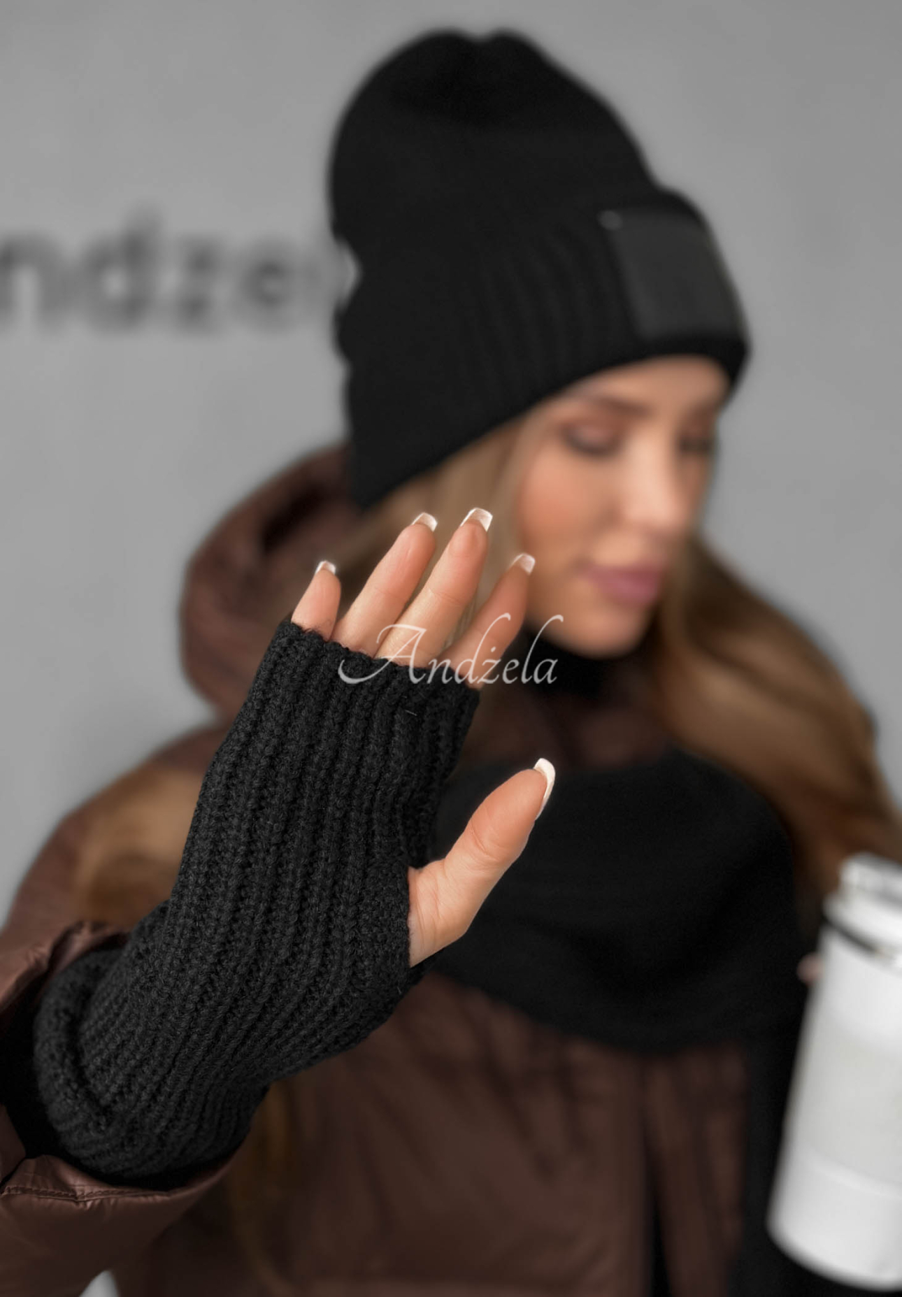 Souprava čepice, šála, rukavice 3in1 December Černé