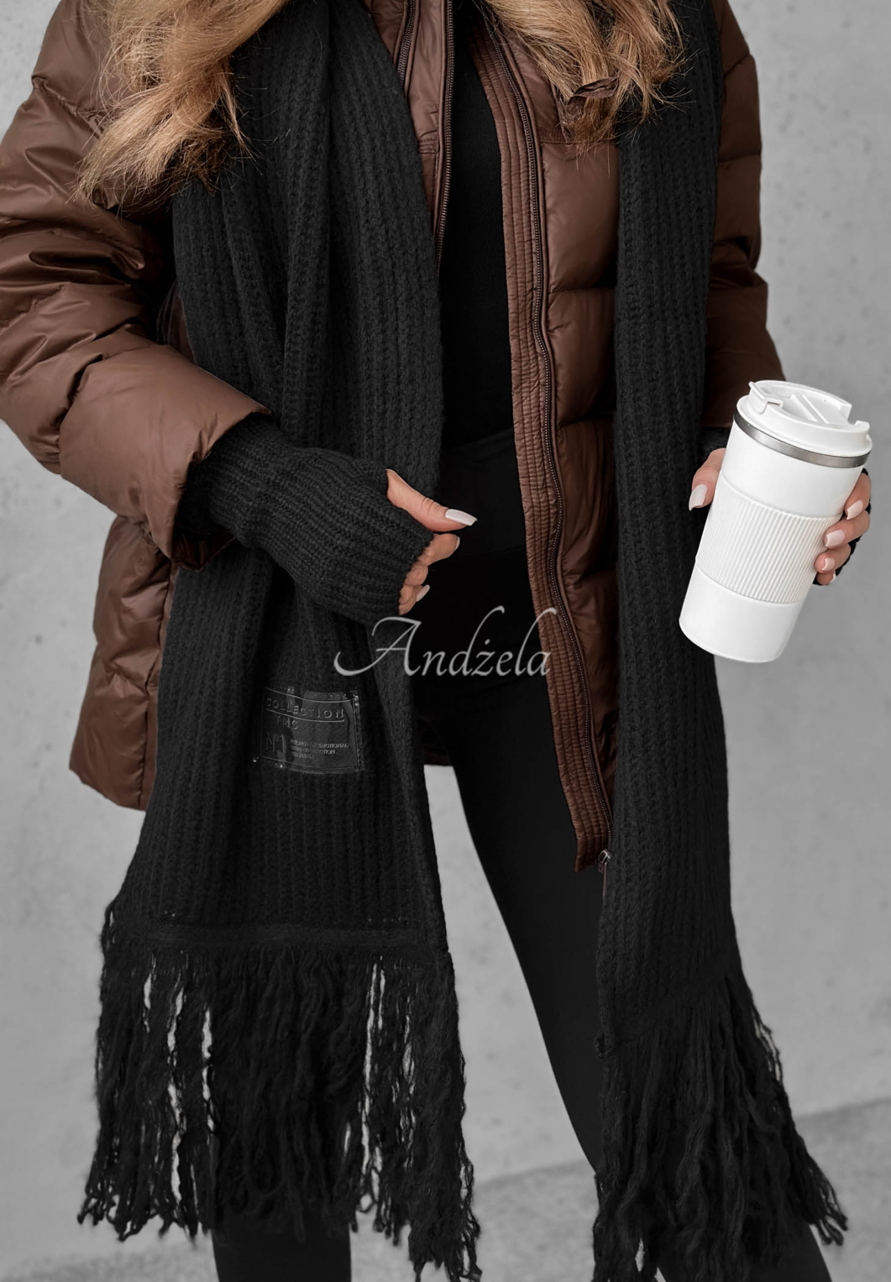 Souprava čepice, šála, rukavice 3in1 December Černé